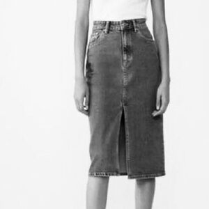 🎈Midi Black Jean Skirt